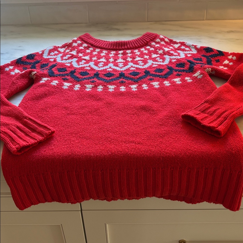 J Crew Fair Isle Sweater XS Merino Wool blend - Picture 2 of 8